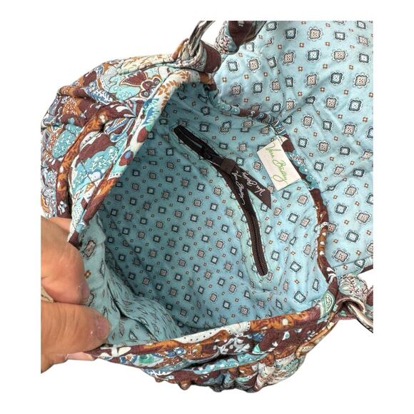 RETIRED Vera Bradley SADDLE UP Crossbody Java Blue Shoulder Bag Purse Hipster - Picture 3 of 6